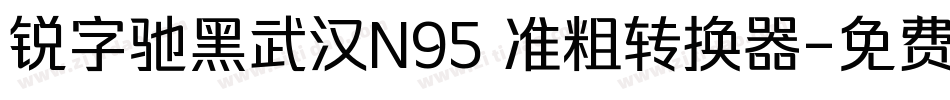 锐字驰黑武汉N95 准粗转换器字体转换